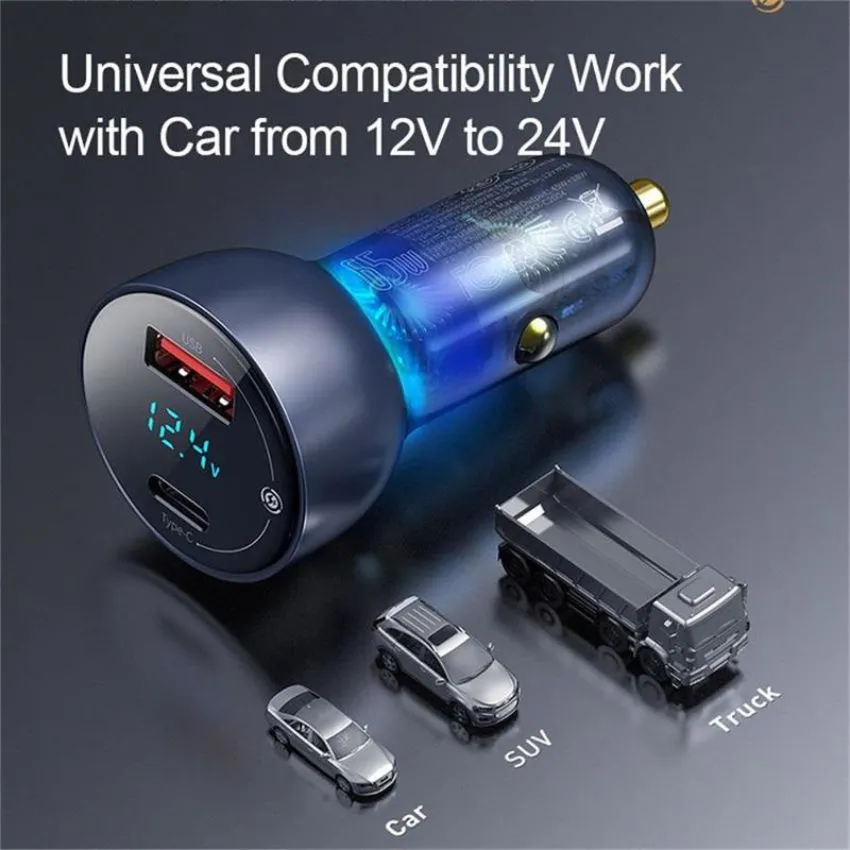 Tẩu Sạc Nhanh Công Suất Cao 65w Baseus