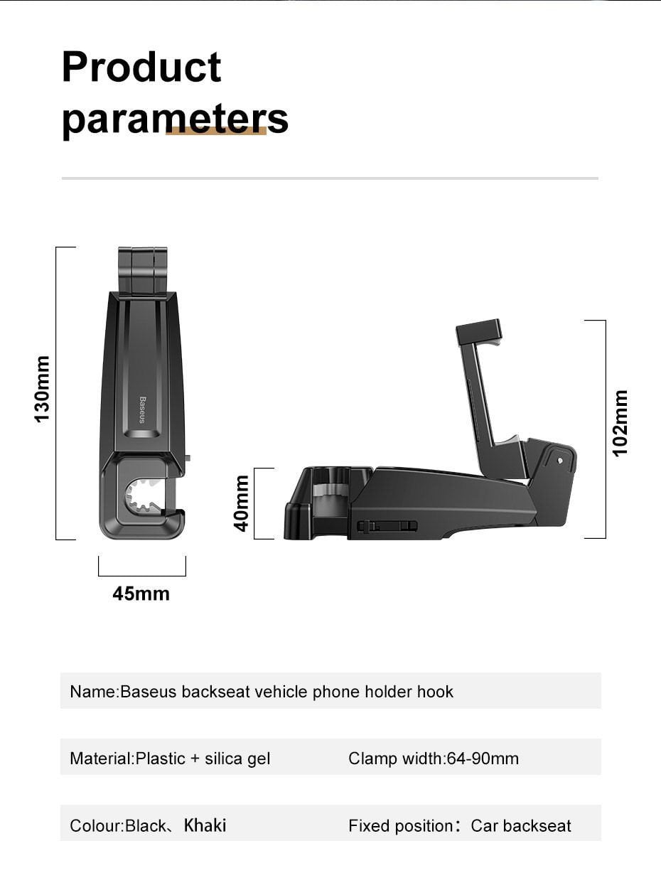 backseat vehicle phone holder hook 13 11400588cc204d1287890eec2674127f