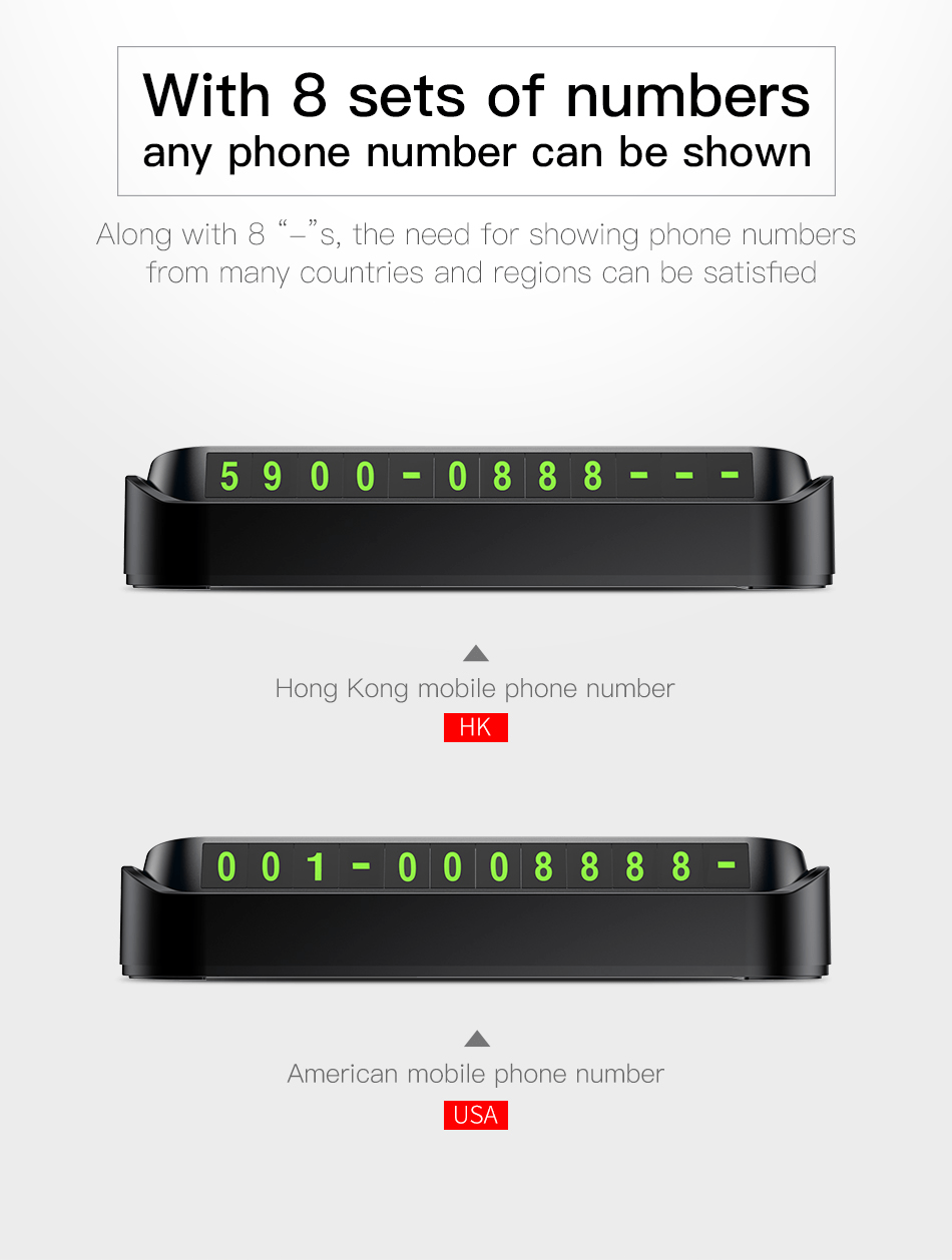 baseus tock temporary parking number card 11