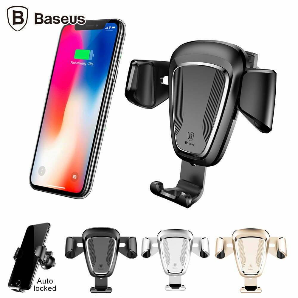 Giá đỡ điện thoại ô tô kẹp của gió Baseus LV116
