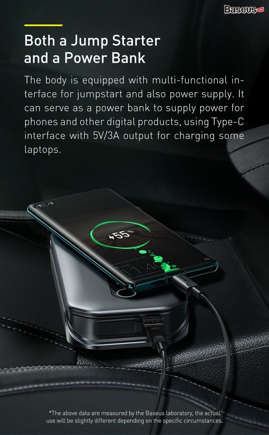 Bộ kích bình ô tô Baseus Super Energy pro 12000mAh