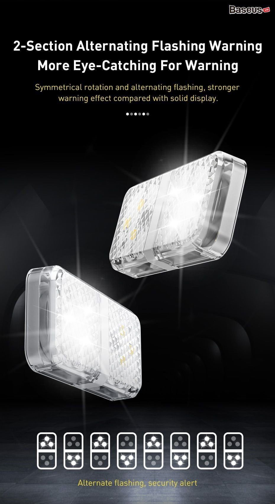 Đèn led cảnh bảo mở cửa ô tô Baseus