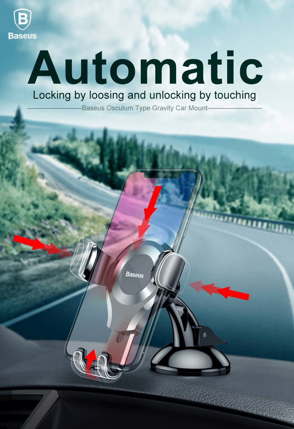 Giá Đỡ Điện Thoại Ô Tô Baseus Osculum Type Gravity Car Mount