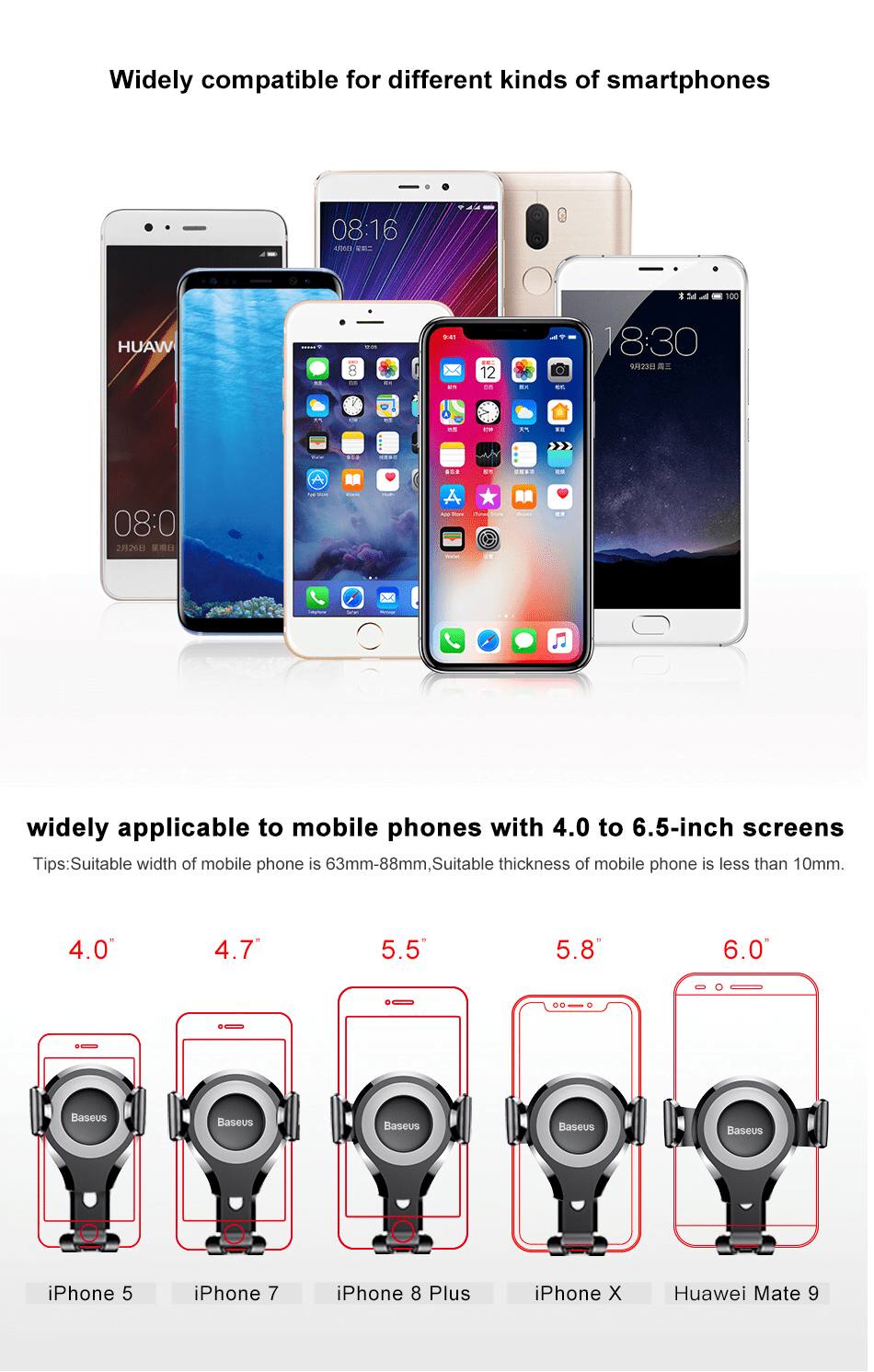 Giá Đỡ Điện Thoại Ô Tô Baseus Osculum Type Gravity Car Mount