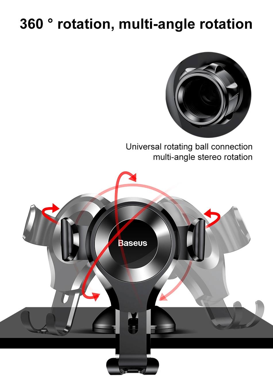 Giá Đỡ Điện Thoại Ô Tô Baseus Osculum Type Gravity Car Mount
