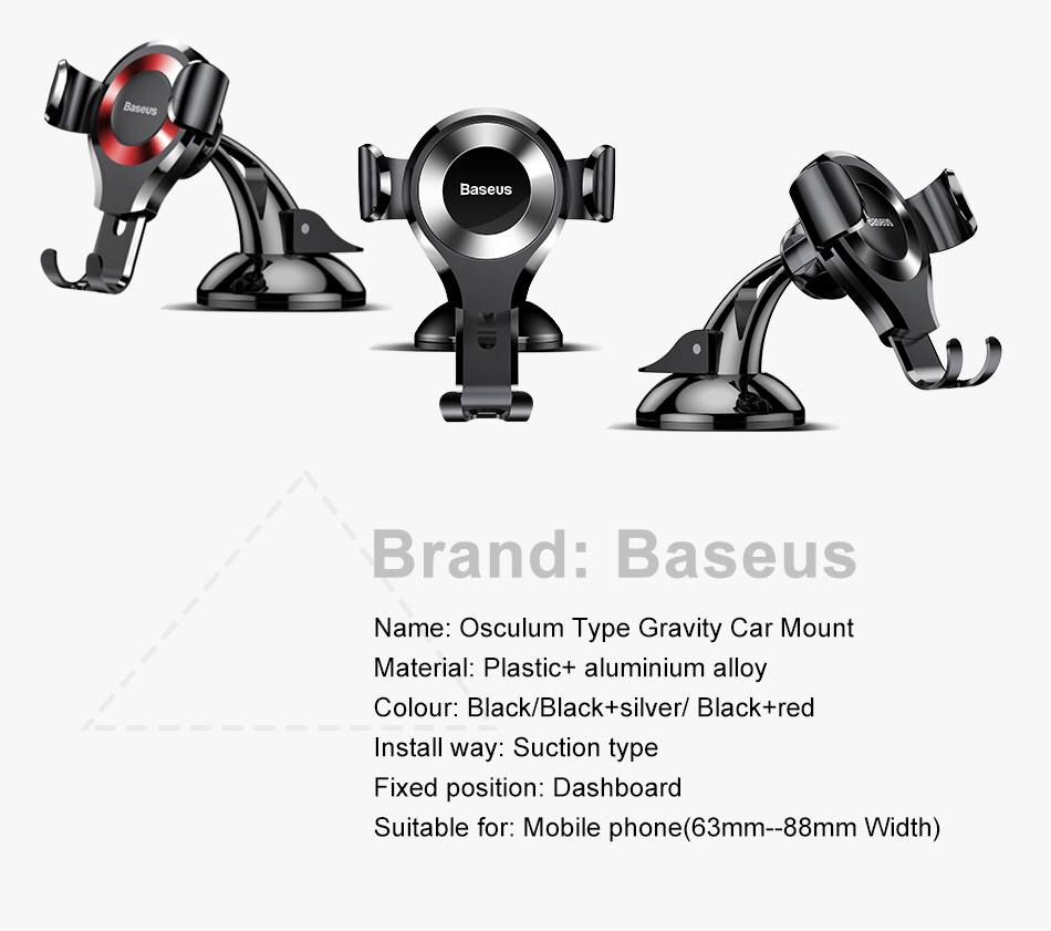 Giá Đỡ Điện Thoại Ô Tô Baseus Osculum Type Gravity Car Mount