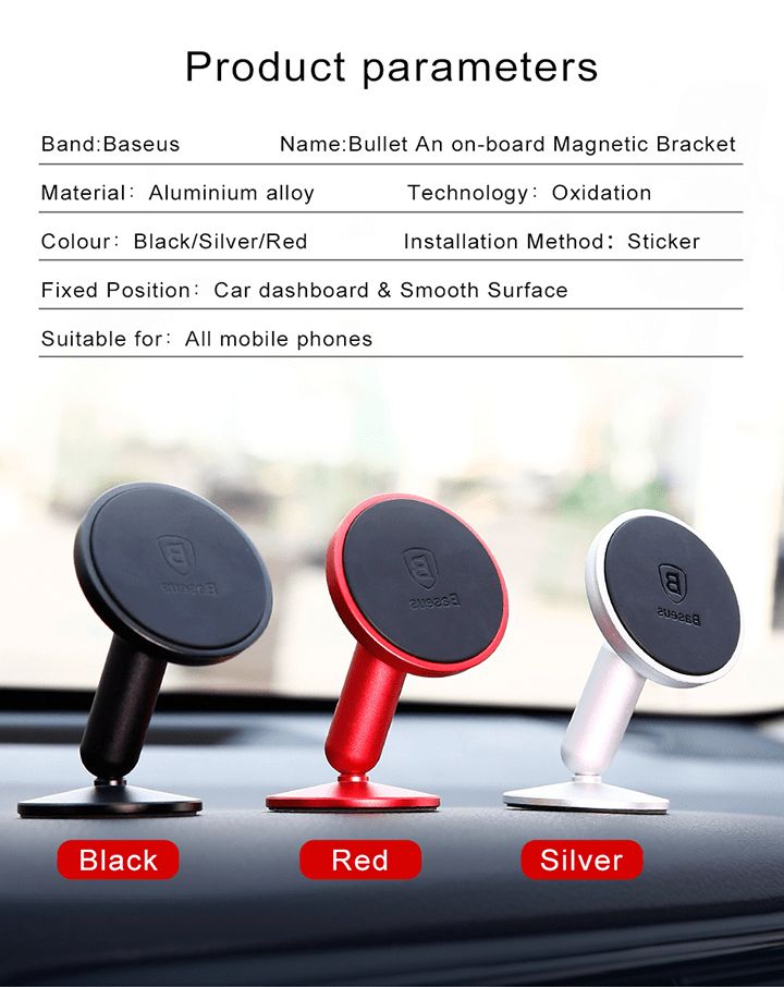 Giá Đỡ Điện Thoại Nam Châm Baseus Bullet Magnetic LV363