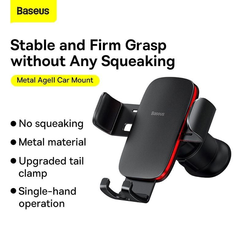 Giá đỡ điện thoại ô tô Baseus kẹp cửa gió Metal Age II
