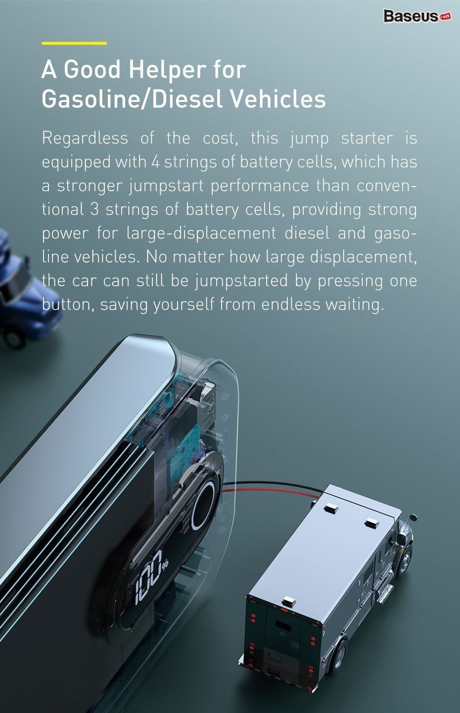 Bộ kích bình ô tô Baseus Super Energy pro 12000mAh