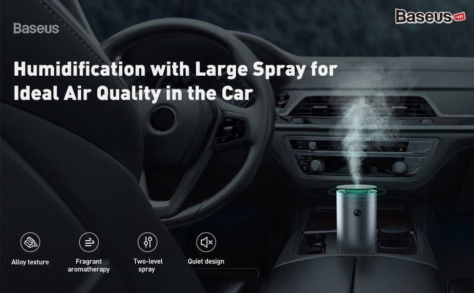Máy phun sương tạo ẩm Baseus xông tinh dầu Time Aromatherapy Humidifier