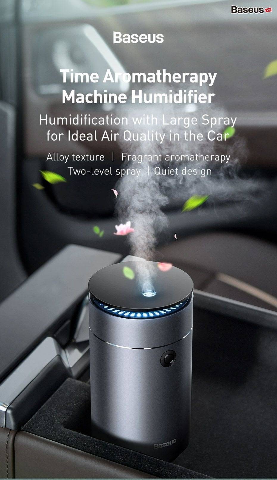 Máy phun sương tạo ẩm Baseus xông tinh dầu Time Aromatherapy Humidifier
