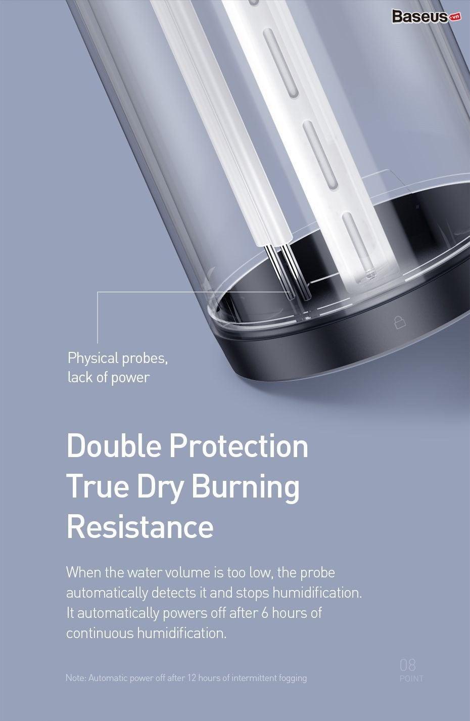 Máy phun sương tạo ẩm Baseus Moisturizing Car Humidifier 300ml