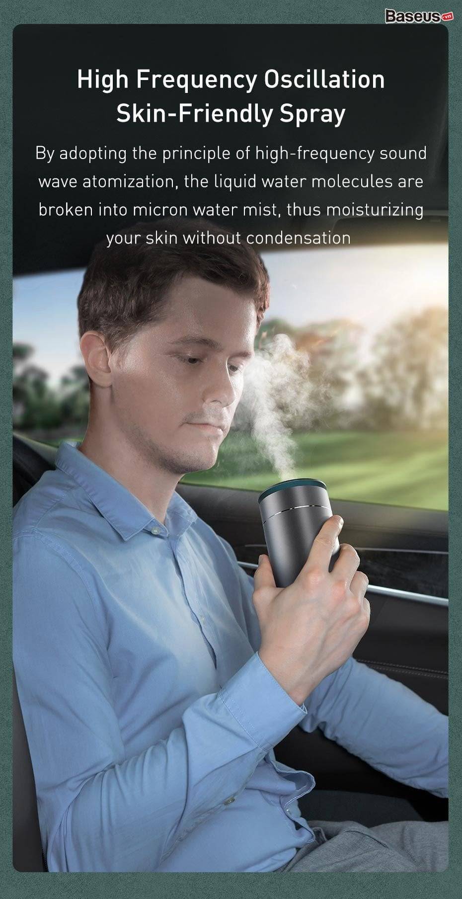 Máy phun sương tạo ẩm Baseus xông tinh dầu Time Aromatherapy Humidifier