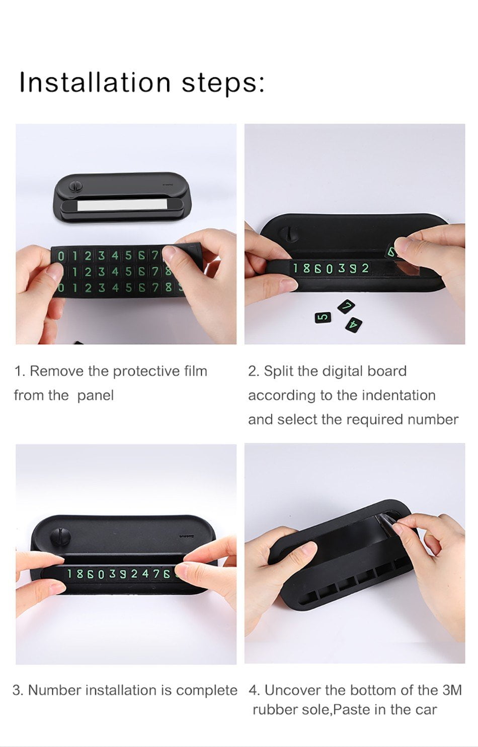 silicone number card 27
