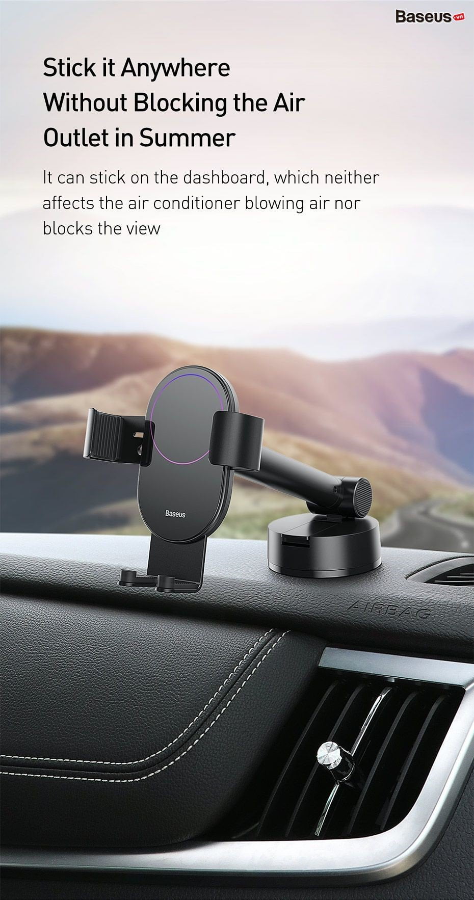 simplism gravity car mount holder with suction base 02 e95b4233328147f4948c66996a243dac