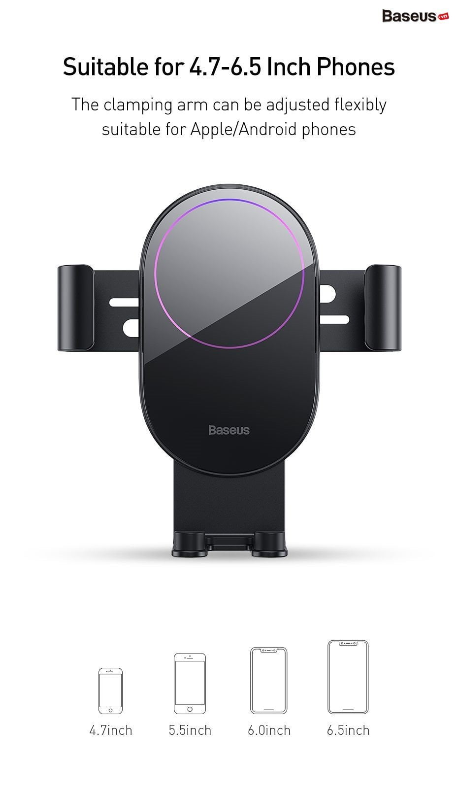 simplism gravity car mount holder with suction base 12 7c98878750a4462886d461a289fa87a1