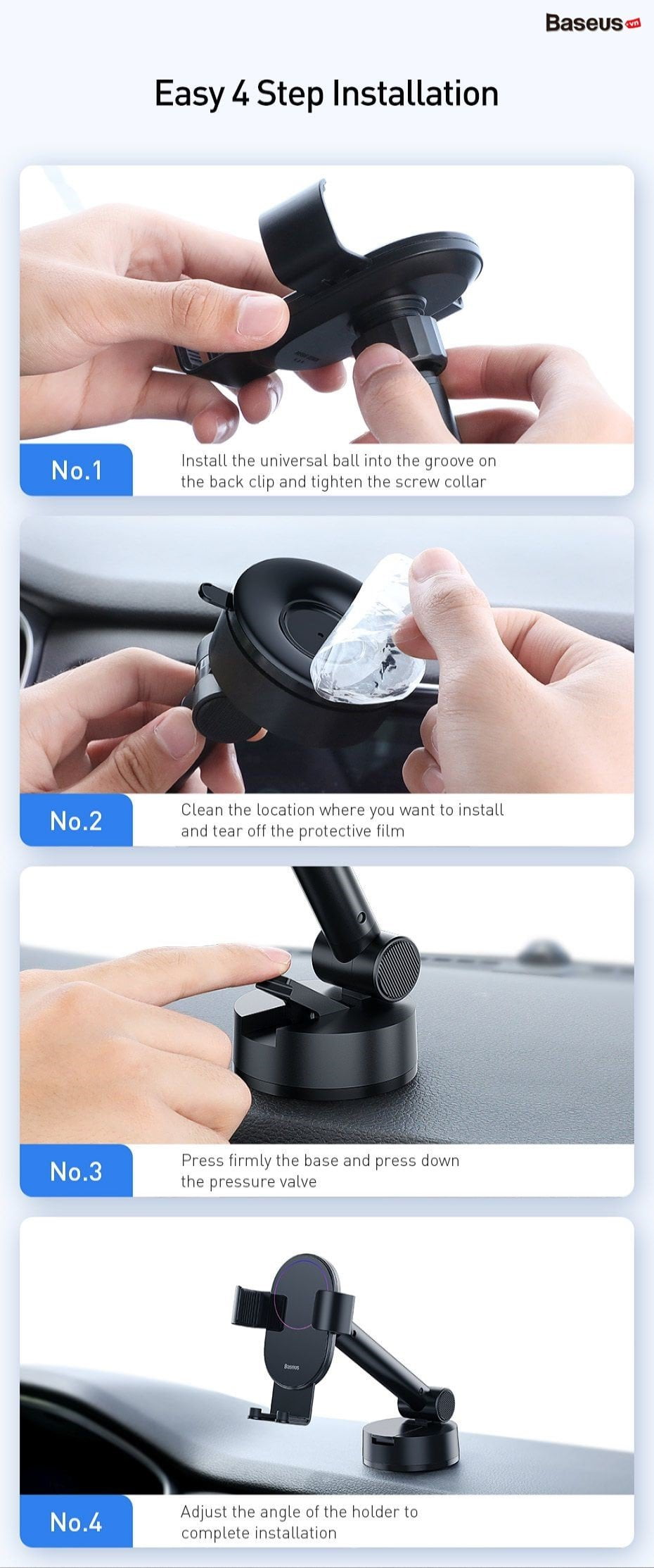 simplism gravity car mount holder with suction base 13 c1c8deaaa4294a2f8cdc37c9b91f9571