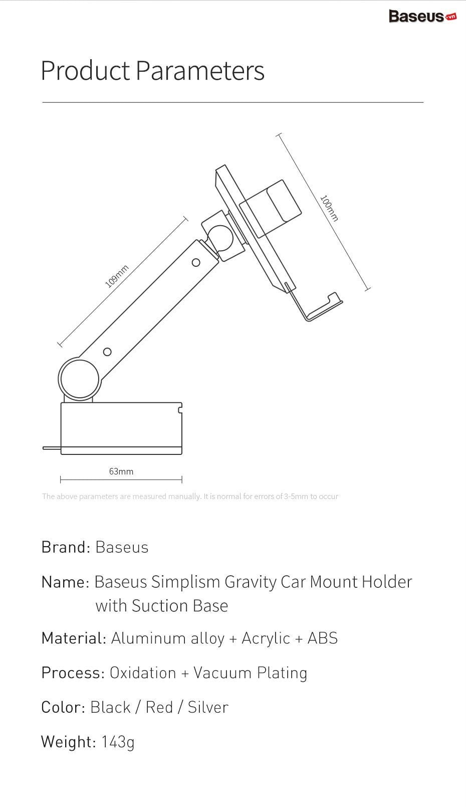 simplism gravity car mount holder with suction base 15 2cb4b11a115142c9891e3d39fd368865