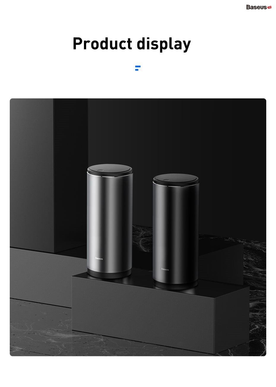 Thùng Rác Mini Baseus Gentleman Style, Chất Liệu Kim Loại, Tiện Dụng Cho Xe Hơi & Bàn Làm Việc