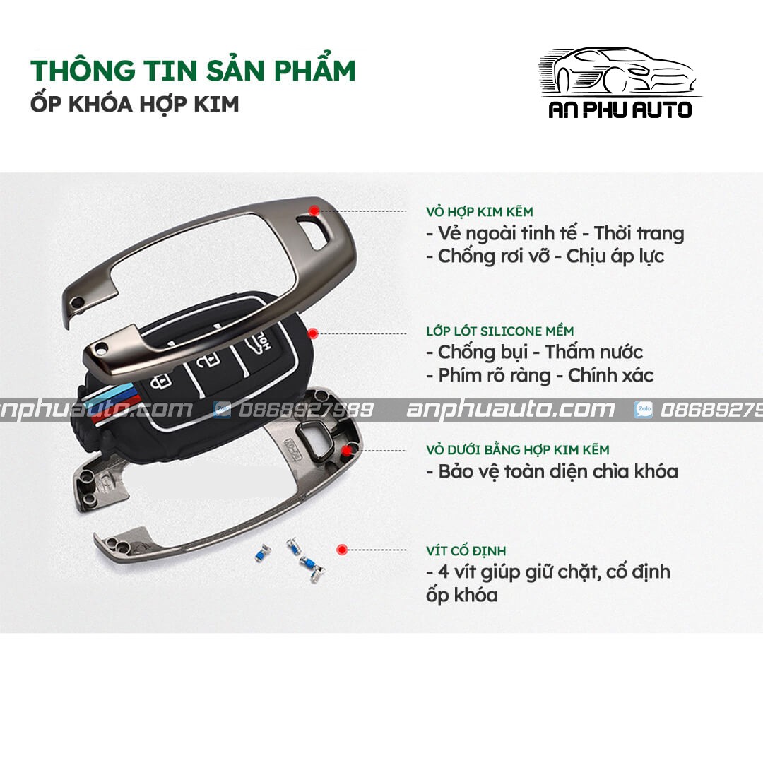 op chia khoa o to hyundai 3 nut accent santafe kona 4